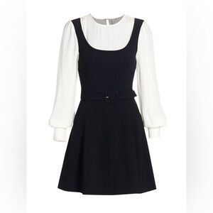 Cinq a Sept Leila Long-Sleeve Skater Dress (size 6)